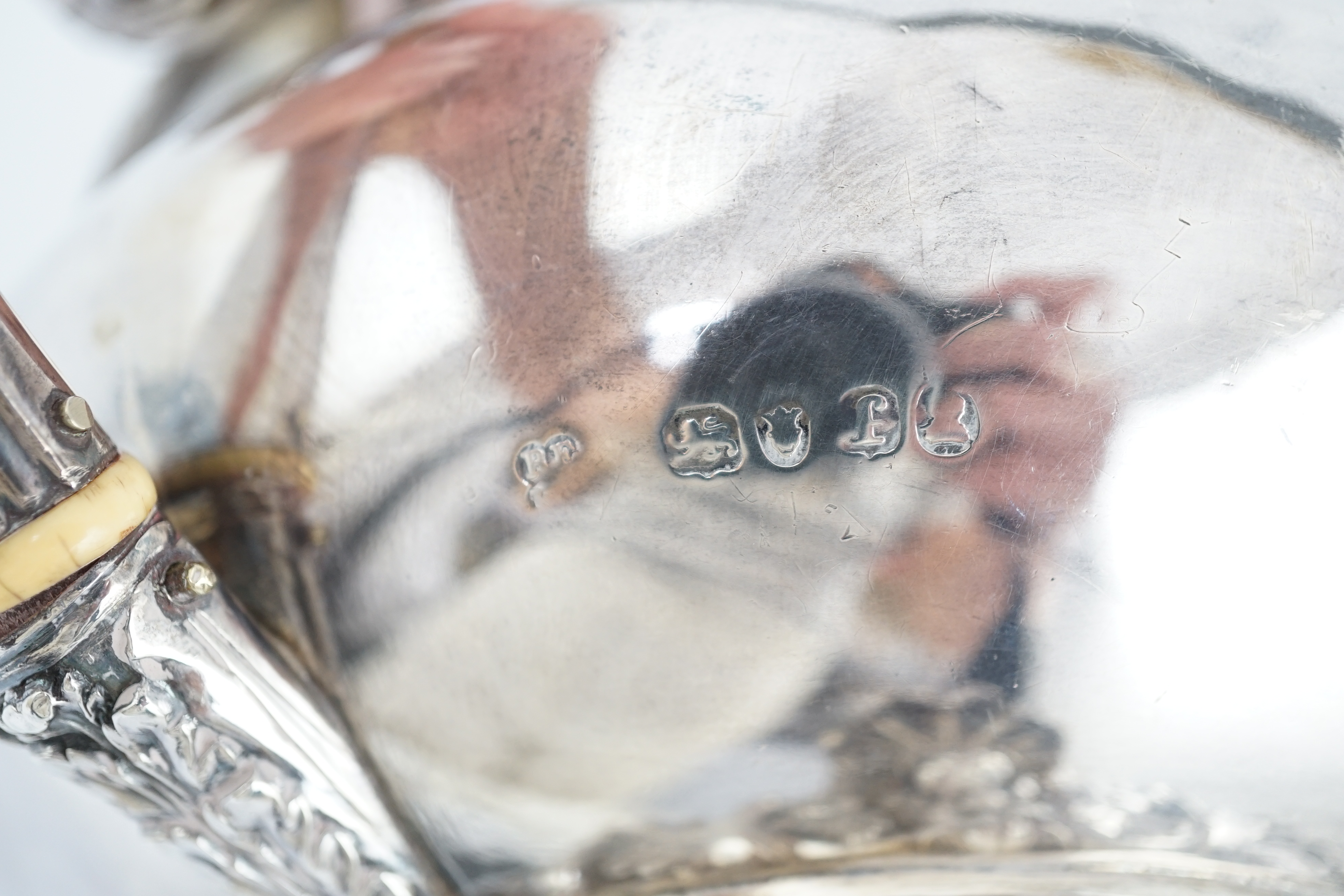 A George IV silver squat circular teapot, by Eames & Barnard, CITES Submission reference T3L2X894